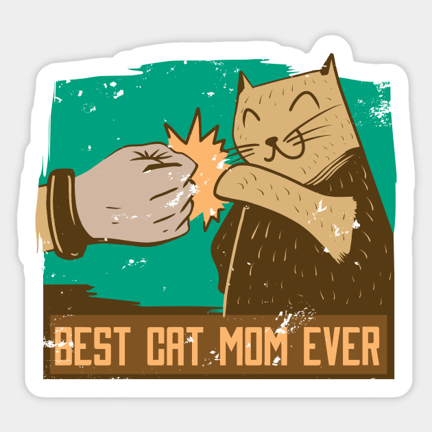 Cat Mom Sticker by Urban_Vintage